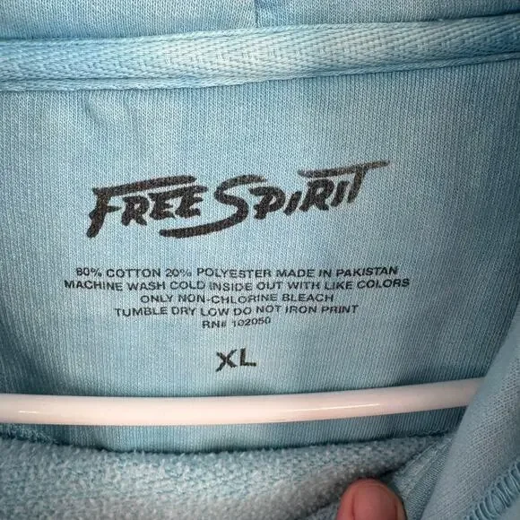 Khalid Free Spirit Ombre Tie Dye Hoodie Sweatshirt Adult XL Blue Orange Yellow - Picture 6 of 8